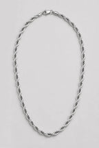8mm Silver-tone Rope Chain — presentation — Silver-tone