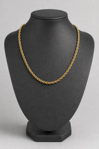 5mm Gold-tone Rope Chain Necklace — stand — Gold-tone