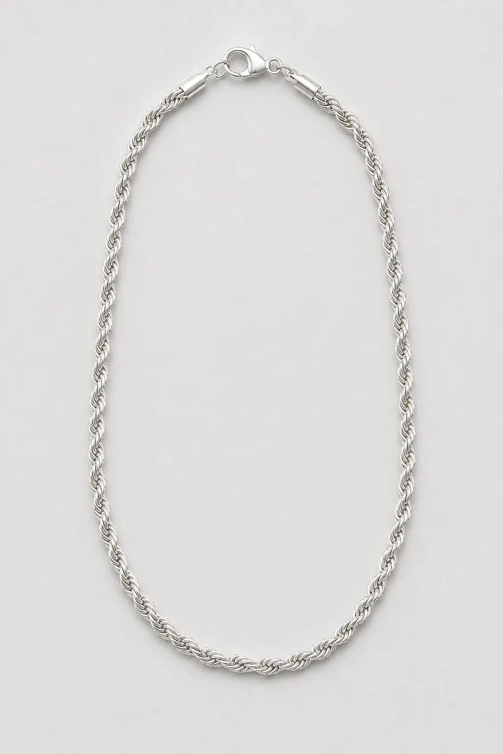 5mm Silver-tone Rope Chain — presentation — Silver-tone