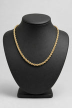 6mm gold-tone rope chain — stand — gold-tone