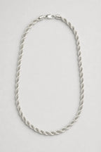 6mm silver-tone rope chain — presentation — silver-tone