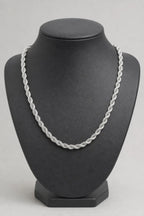 6mm silver-tone rope chain — stand — silver-tone