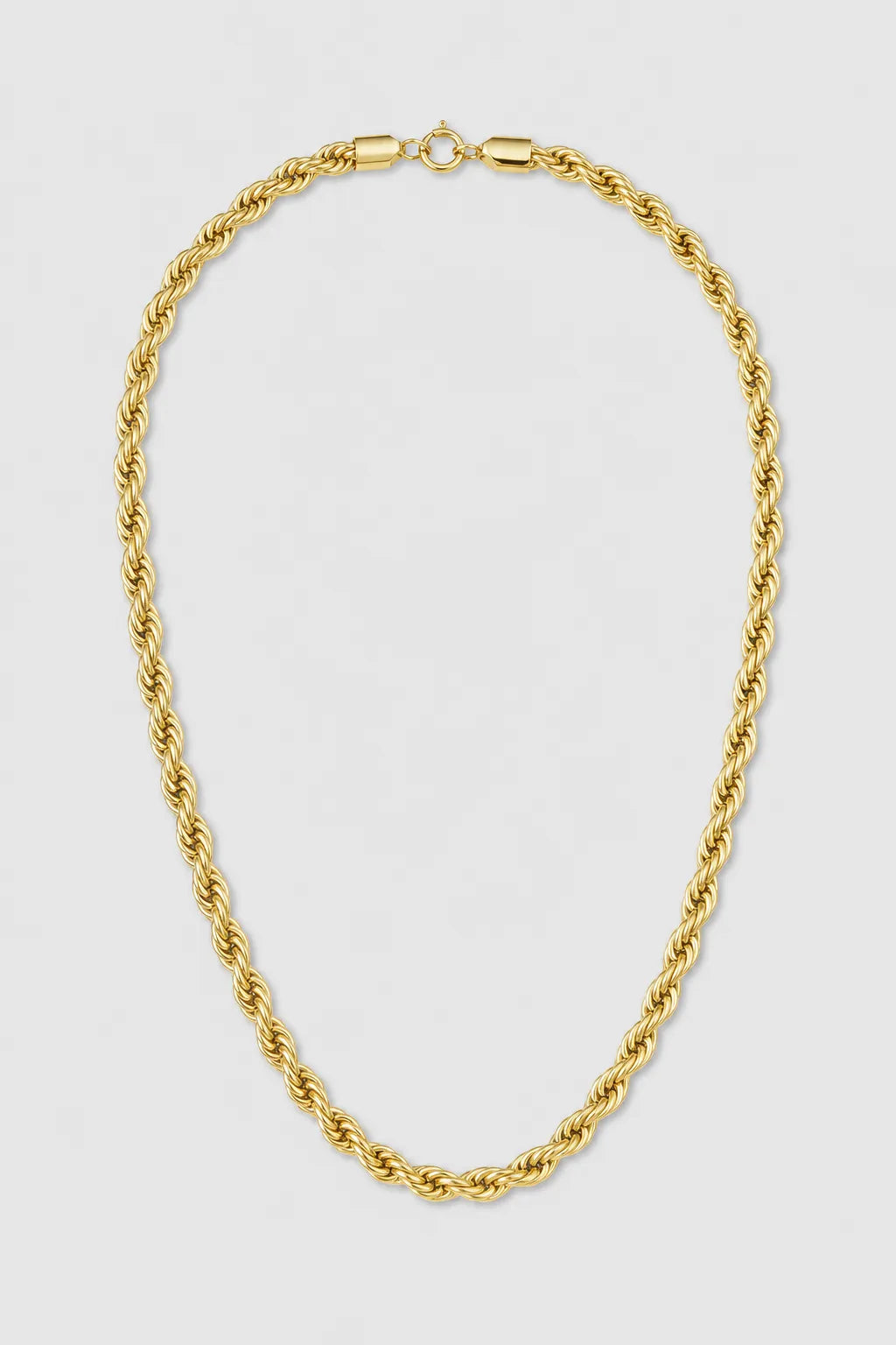 7mm Gold-tone Rope Chain — presentation — Gold-tone