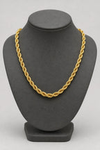 9mm Gold-Tone Rope Chain Necklace — stand — Gold-tone