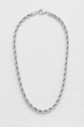 9mm Silver-tone Rope Chain — presentation — Silver‑tone