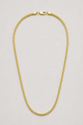 2mm gold-tone Franco chain necklace — presentation — Gold-tone