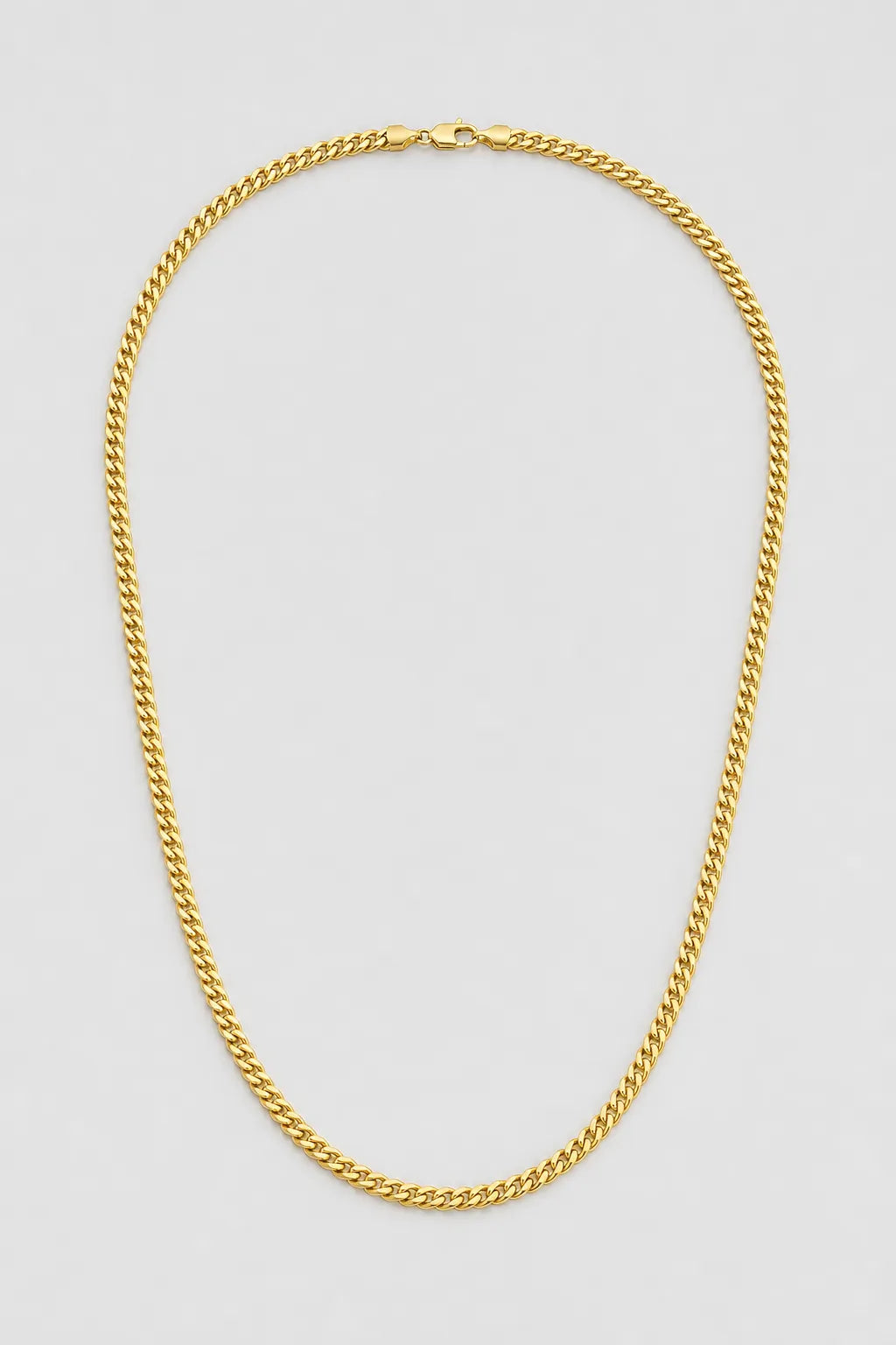 3mm Gold-tone Franco Chain — presentation — gold-tone