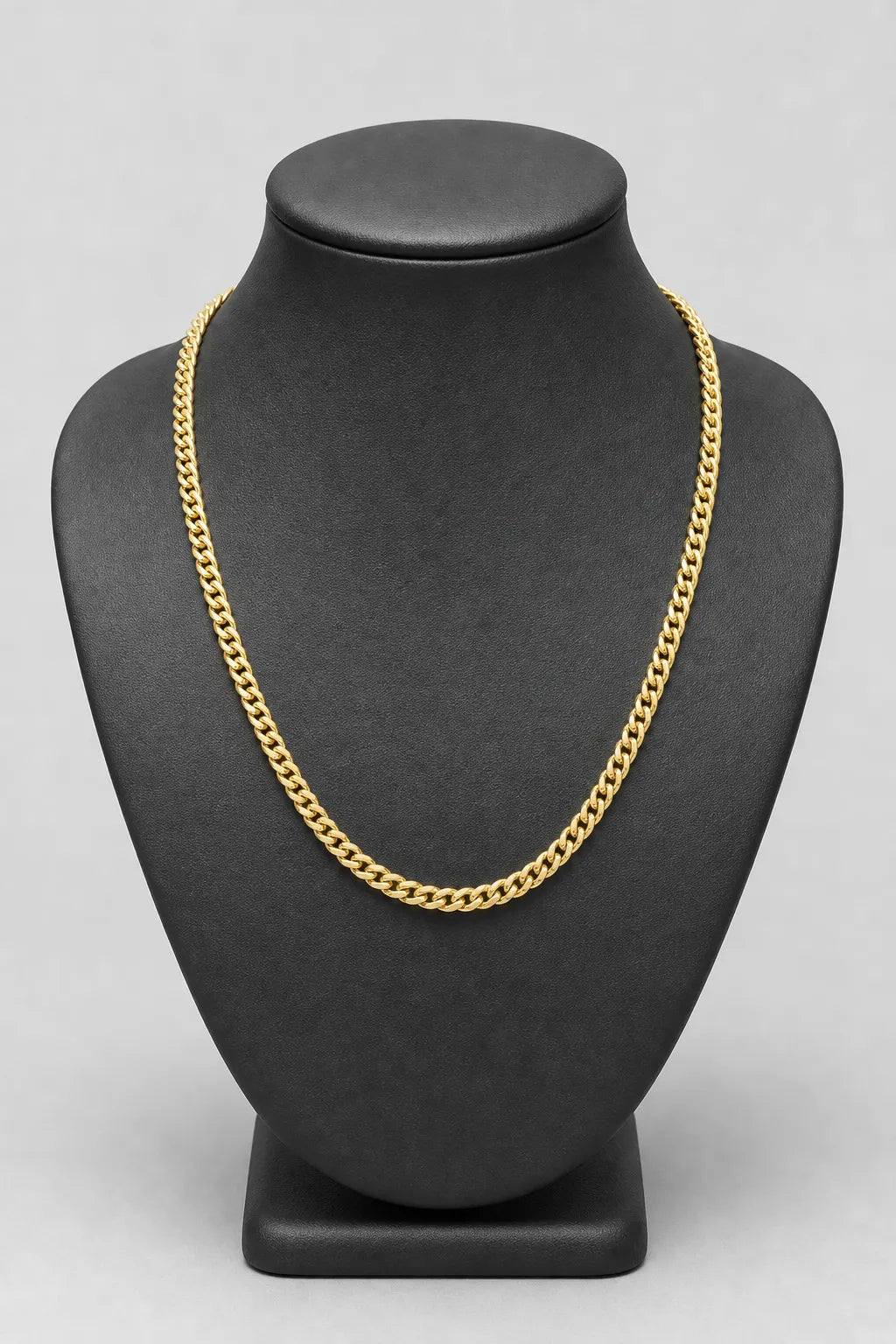 3mm Gold-tone Franco Chain — stand — gold-tone