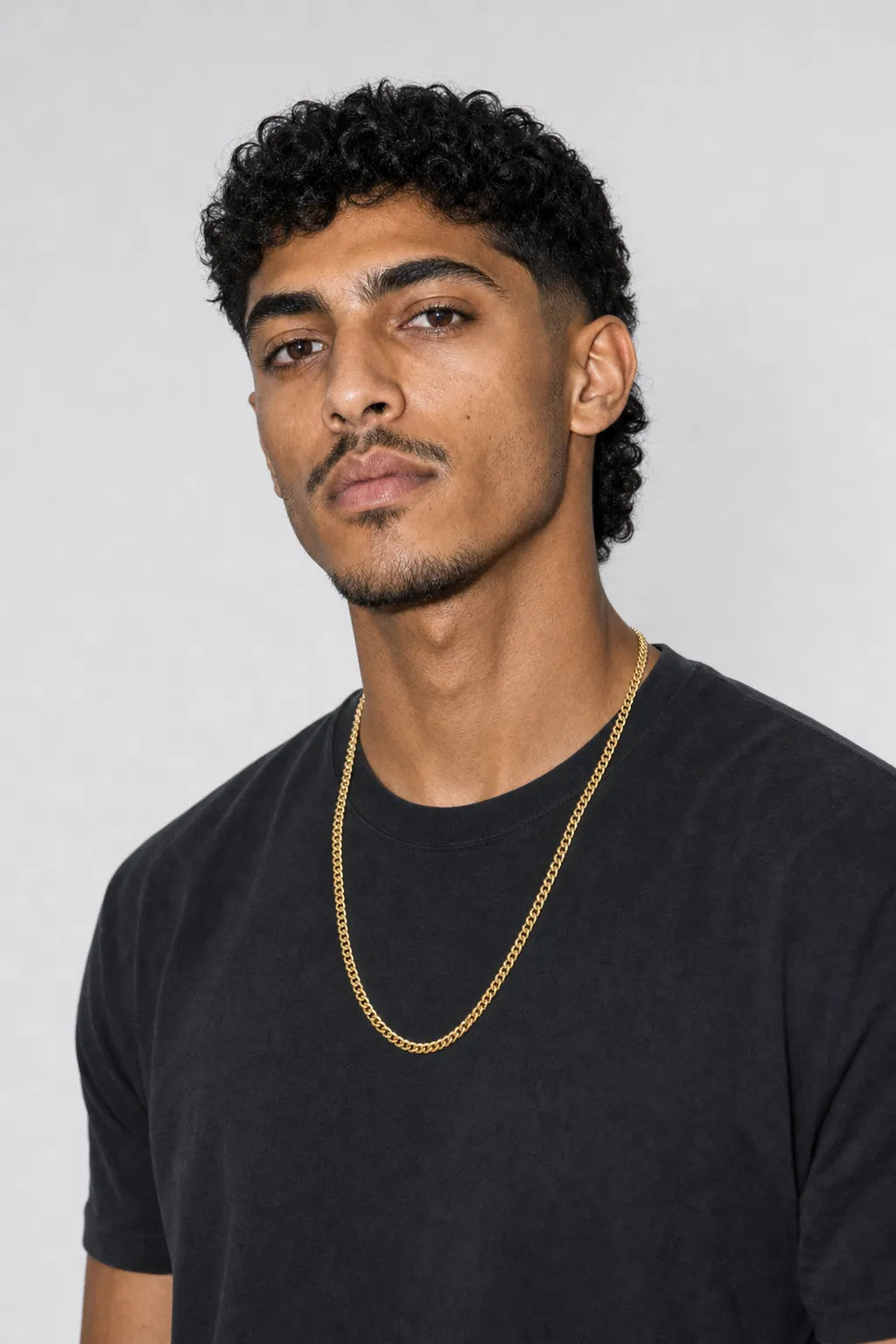 4mm Gold-tone Franco Chain Necklace — worn — Gold-tone