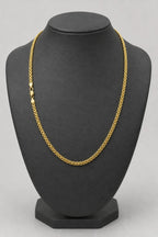 4mm Gold-tone Franco Chain Necklace — stand — Gold-tone