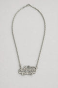90s Name Chain — Custom Script Nameplate Necklace — variant — Silver-tone