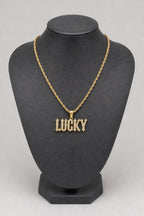 Custom Name Iced Chain Necklace — stand — Gold-tone & Silver-tone
