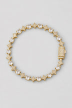 Round Stone Star Tennis Chain — variant — Gold-tone