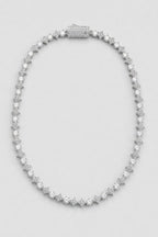 Round Stone Star Tennis Chain — variant — Silver-tone