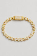 Cross Tennis Bracelet — presentation — Gold-tone