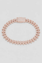 Cross Tennis Bracelet — variant — Rose-gold-tone