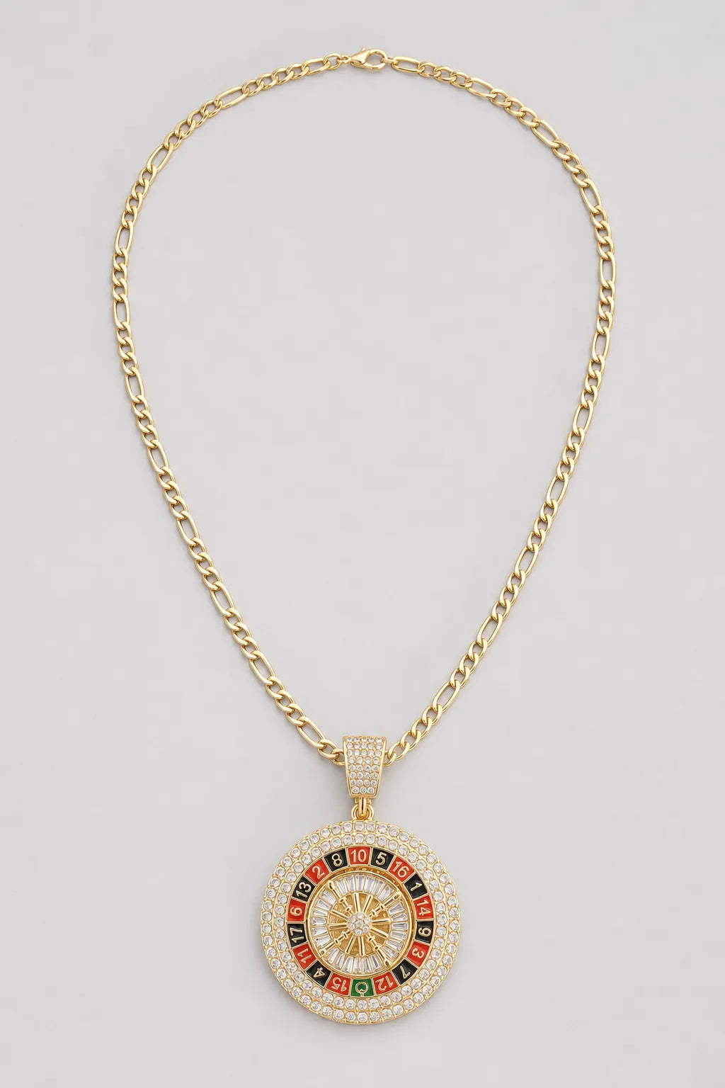 Spinning Chain Pendant Necklace — variant — gold-tone