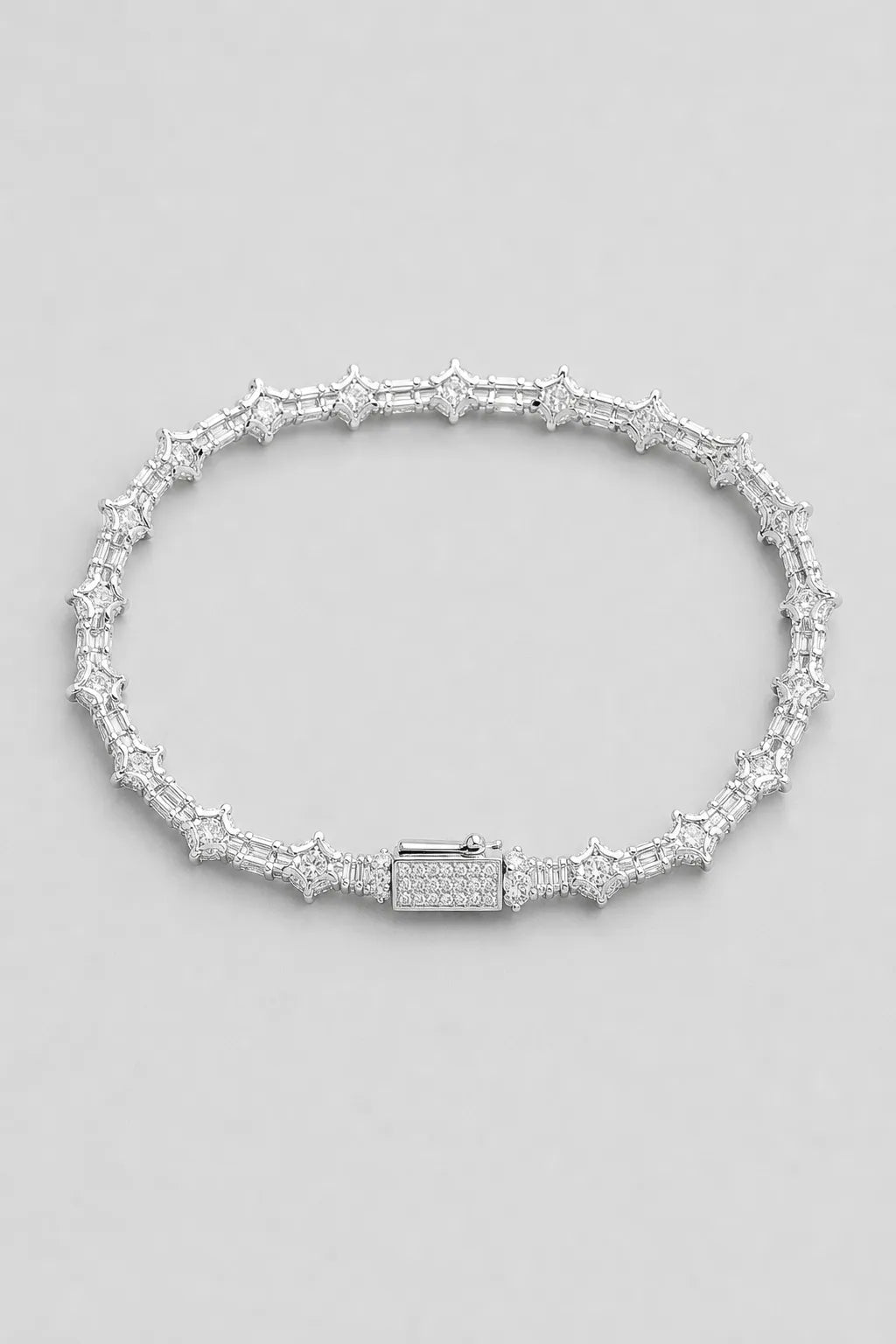 Star Tennis Bracelet — variant — Silver-tone 2
