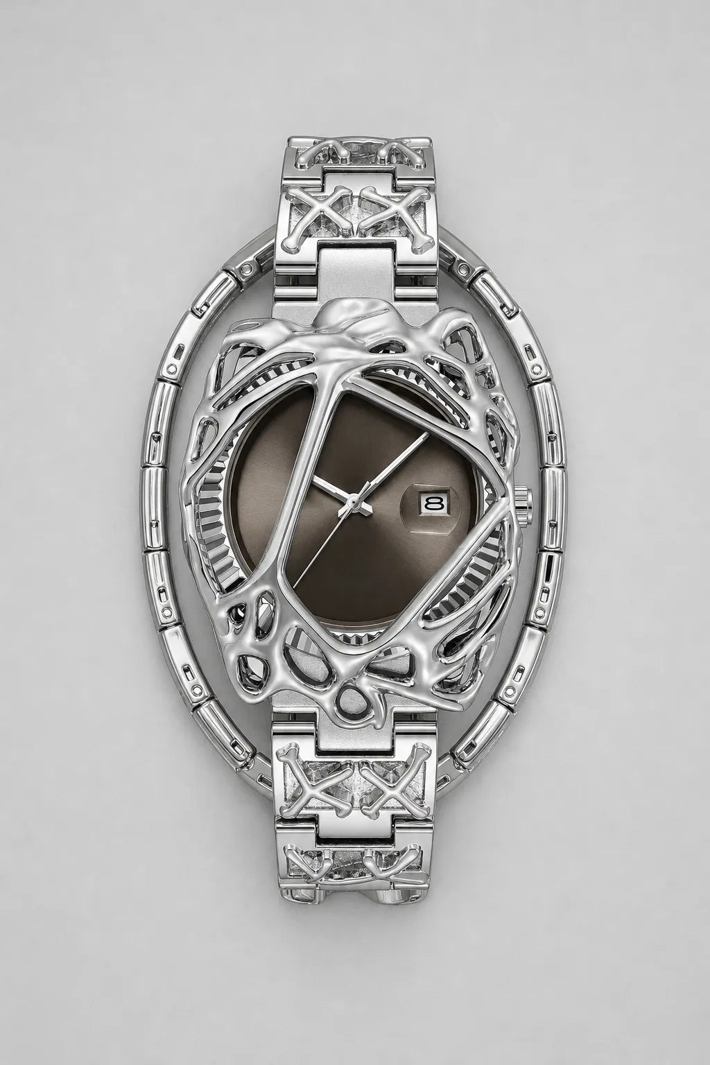 Melting Watch — Irregular Case Sport Watch — presentation — Coffee