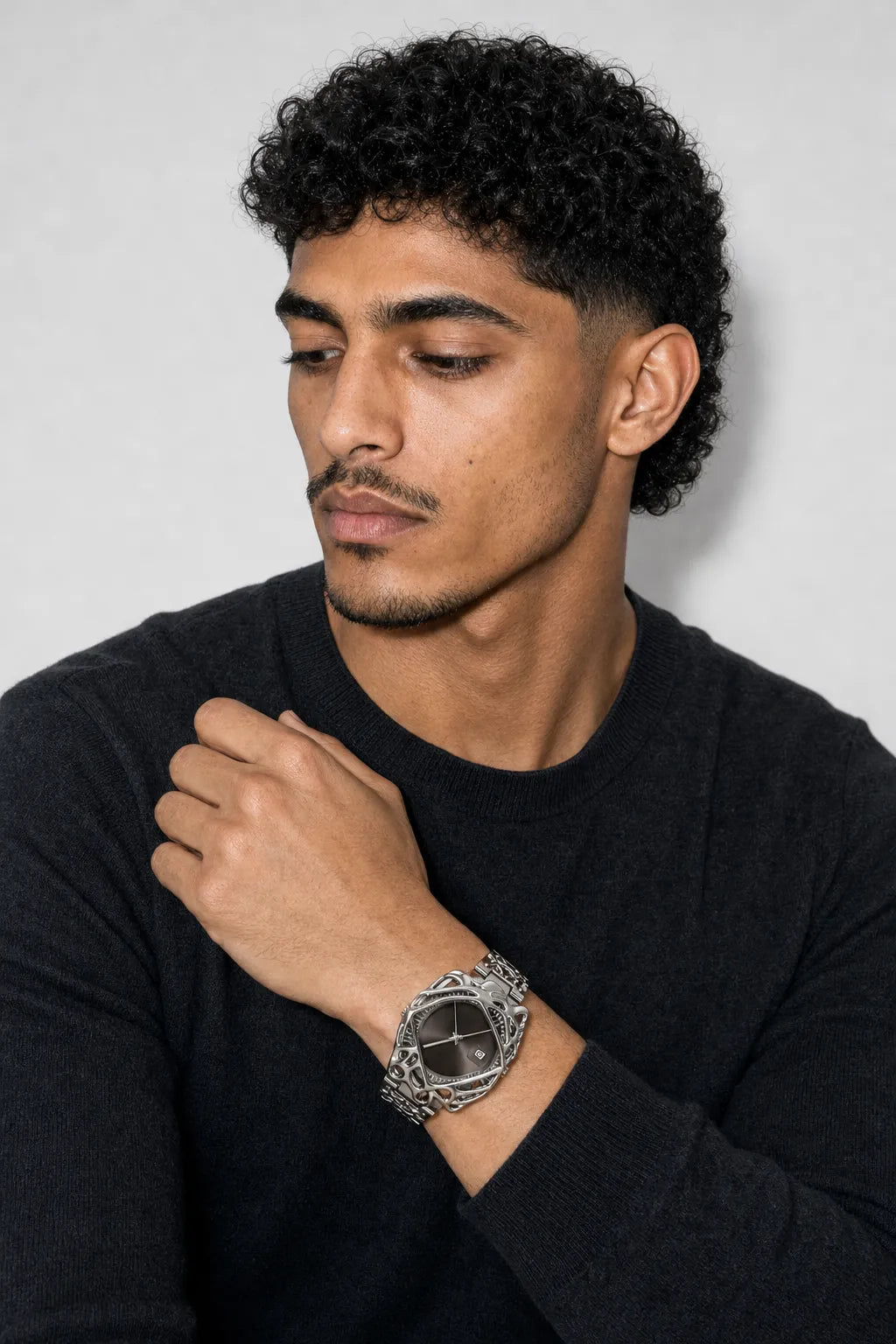 Melting Watch — Irregular Case Sport Watch — worn — Coffee