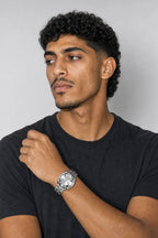 Chrome watch — worn — S-Silver