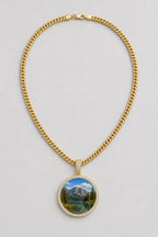 Circle Chain with Picture Pendant — variant — Gold-tone