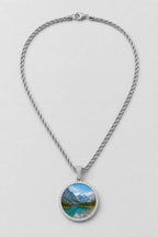 Circle Chain with Picture Pendant — variant — Silver-tone