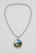 Circle Chain with Picture Pendant — variant — Silver-tone