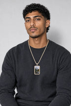 Memorial Necklace with Picture Pendant — worn — Gold