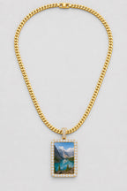 Memorial Necklace with Picture Pendant — variant — Gold