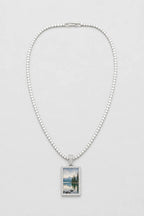 Memorial Necklace with Picture Pendant — variant — Silver