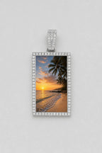 Memorial Necklace with Picture Pendant — variant — Silver