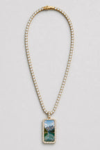 Memorial Necklace with Picture Pendant — variant — Gold