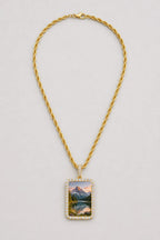 Memorial Necklace with Picture Pendant — variant — Gold