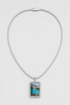 Memorial Necklace with Picture Pendant — variant — Silver