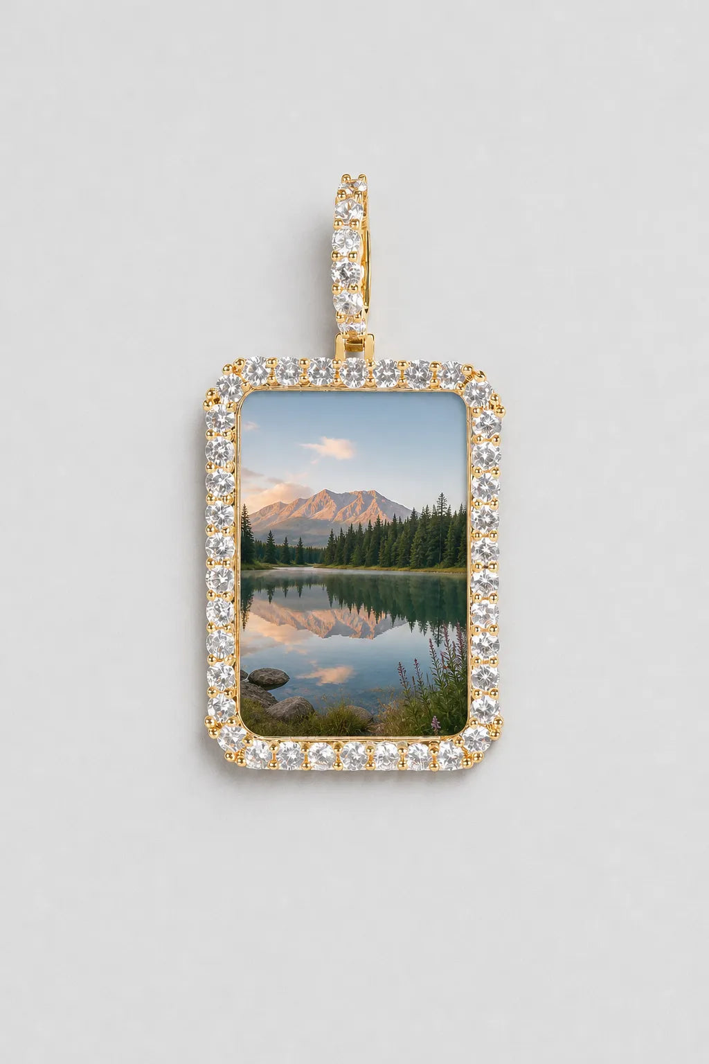 Memorial Necklace with Picture Pendant — variant — Gold
