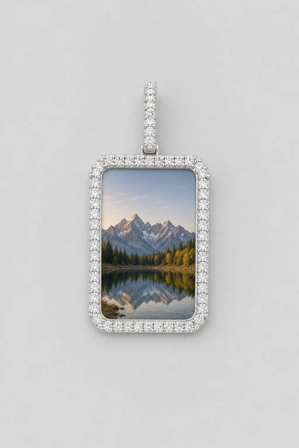 Memorial Necklace with Picture Pendant — variant — Silver