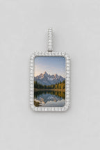 Memorial Necklace with Picture Pendant — variant — Silver
