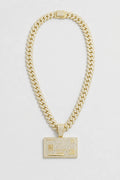 Credit Card Chain Necklace — presentation — Gold-tone