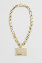 Credit Card Chain Necklace — presentation — Gold-tone