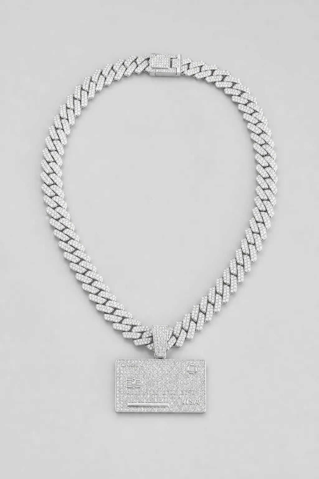 Credit Card Chain Necklace — variant — Silver-tone