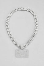 Credit Card Chain Necklace — variant — Silver-tone