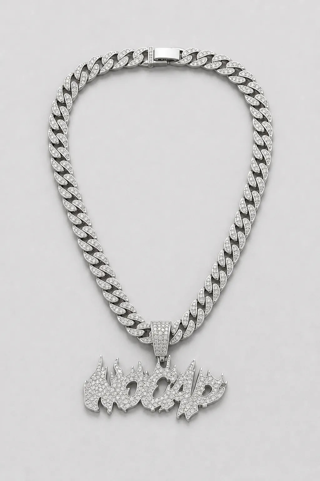 No Cap Chain Necklace — presentation — Silver-tone