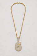 Rope Chain with Number Pendant — presentation — Gold-tone