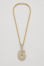 Rope Chain with Number Pendant — presentation — Gold-tone