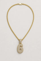 Rope Chain with Number Pendant — variant — Gold-tone