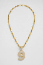 Rope Chain with Number Pendant — variant — Gold-tone