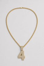 Rope Chain with Number Pendant — variant — Gold-tone