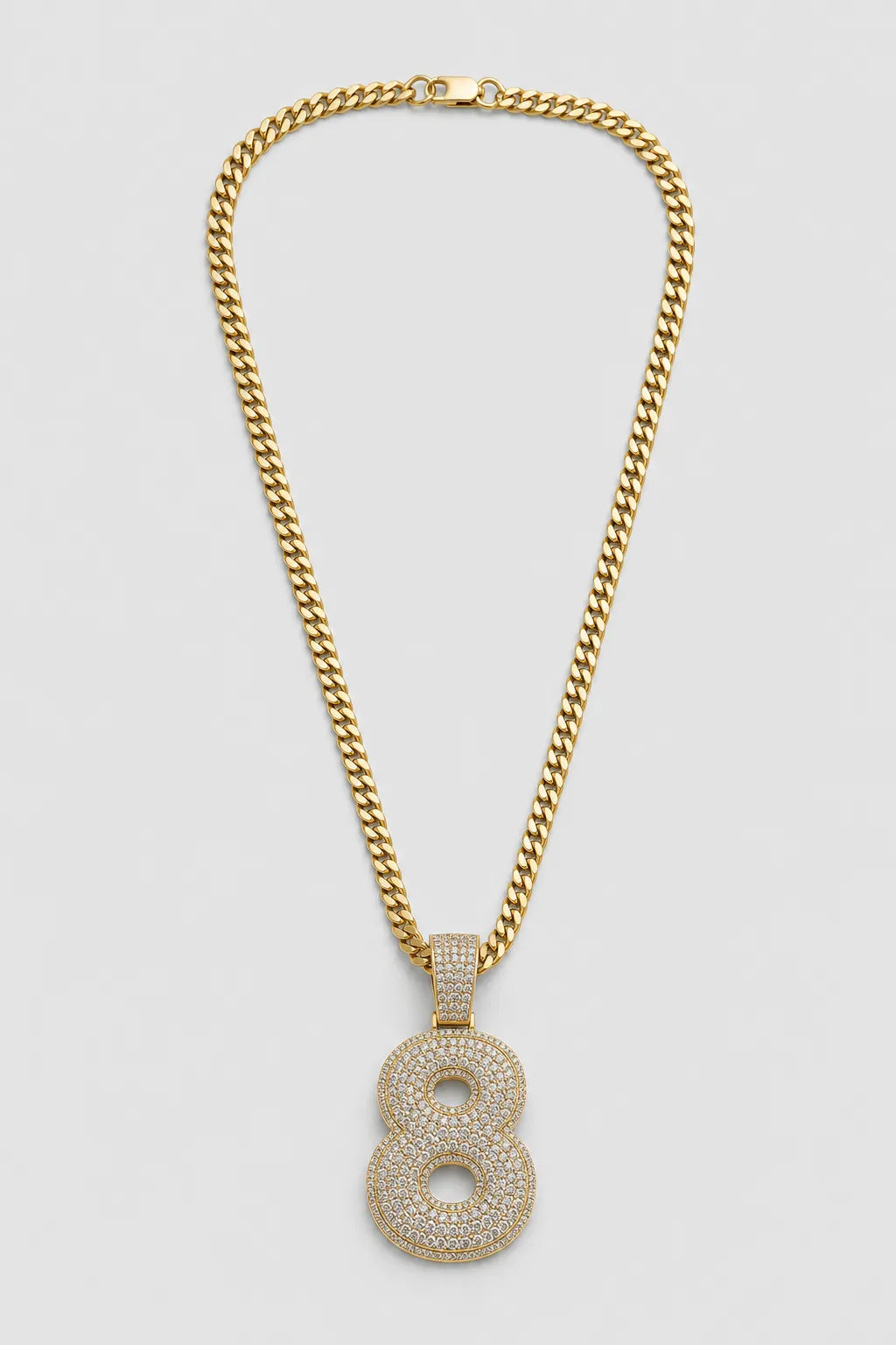 Rope Chain with Number Pendant — variant — Gold-tone