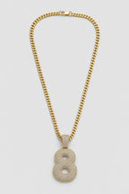 Rope Chain with Number Pendant — variant — Gold-tone